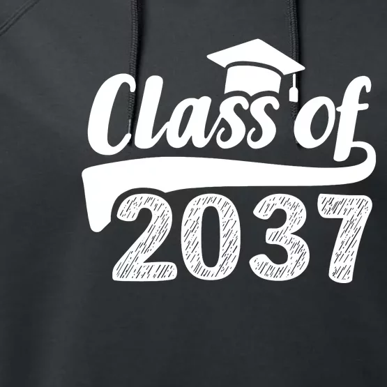 Grow With Me Class Of 2037 Graduation Preschool Performance Fleece Hoodie