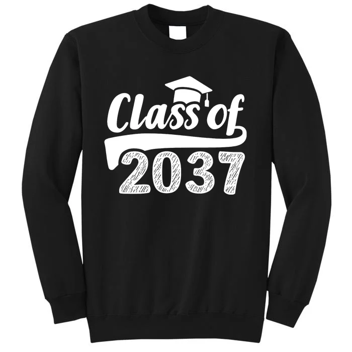 Grow With Me Class Of 2037 Graduation Preschool Tall Sweatshirt