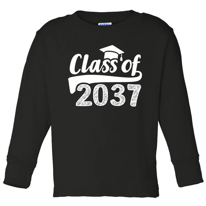 Grow With Me Class Of 2037 Graduation Preschool Toddler Long Sleeve Shirt