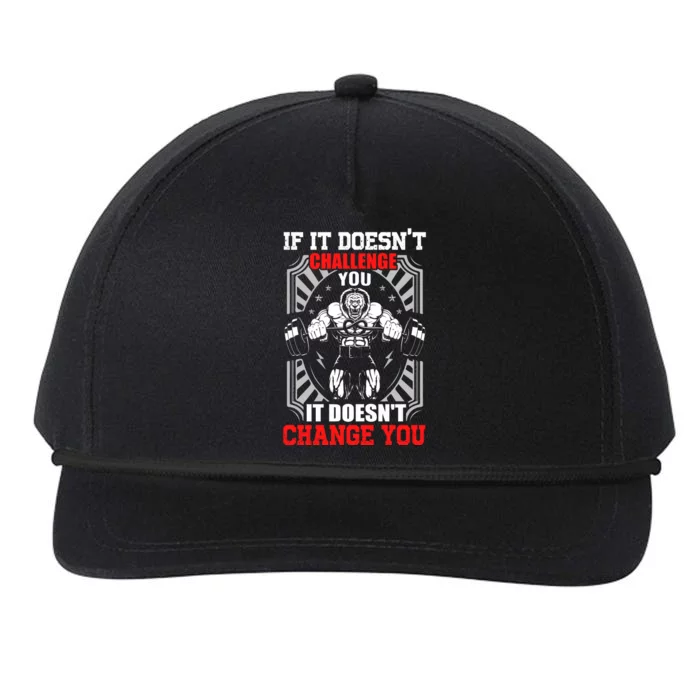 Gym Workout Motivational Snapback Five-Panel Rope Hat