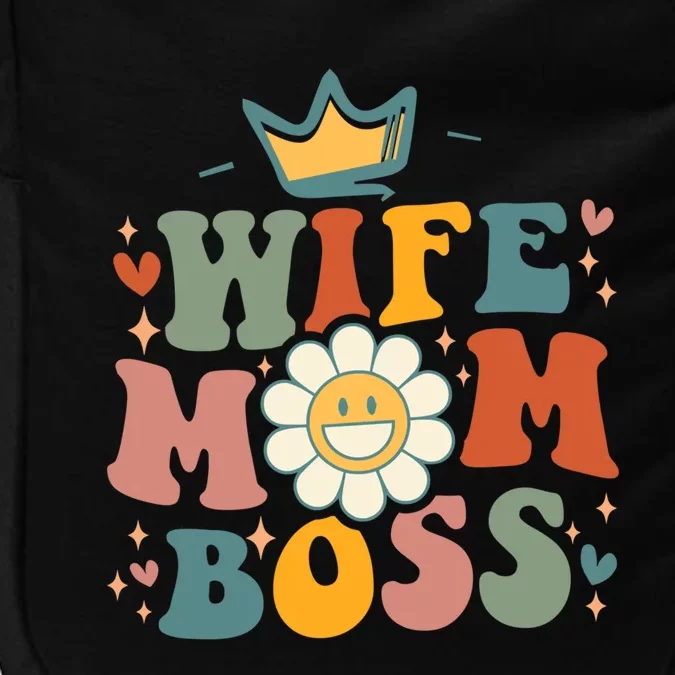 Groovy Wife Mom Boss Mothers Day Gift For Mom Wife Gift Impact Tech Backpack