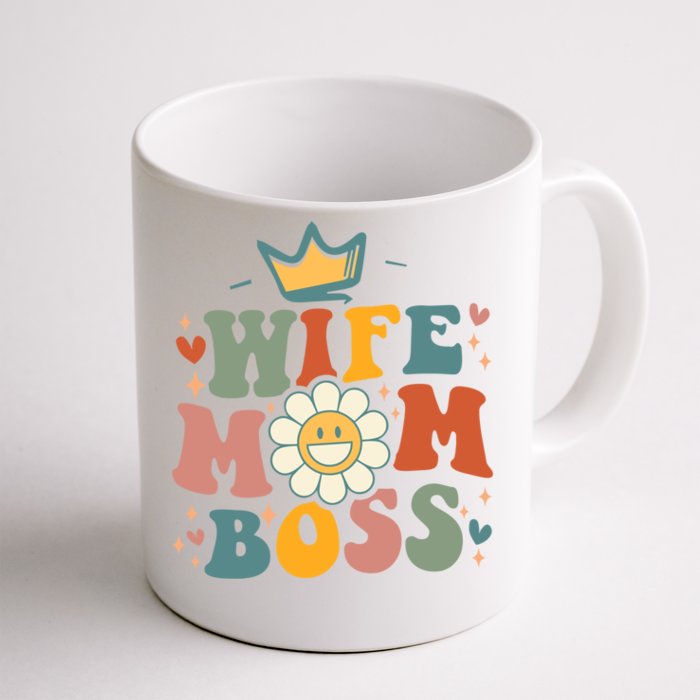 Groovy Wife Mom Boss Mothers Day Gift For Mom Wife Gift Front & Back Coffee Mug