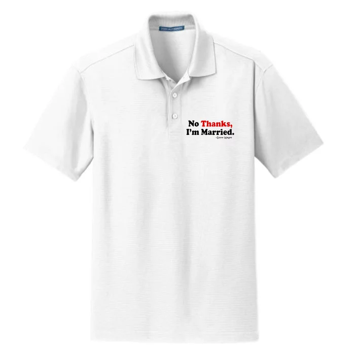 Goose Wayne No Thanks IM Married Dry Zone Grid Performance Polo