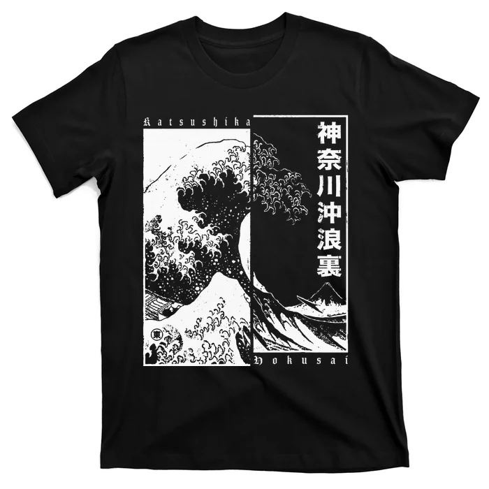 Great Wave Off Kanagawa Japanese Aesthetic Hokusai T-Shirt