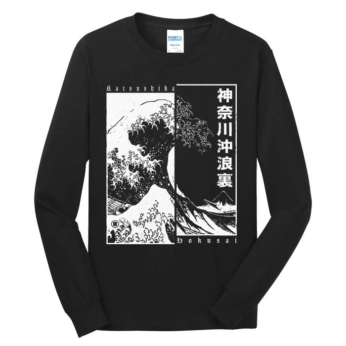 Great Wave Off Kanagawa Japanese Aesthetic Hokusai Tall Long Sleeve T-Shirt