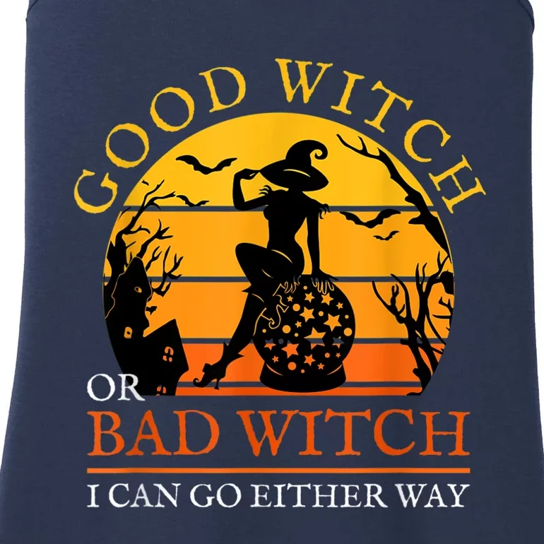 Good Witch Or Bad Witch I Can Go Either Way Adult Halloween Ladies Essential Tank