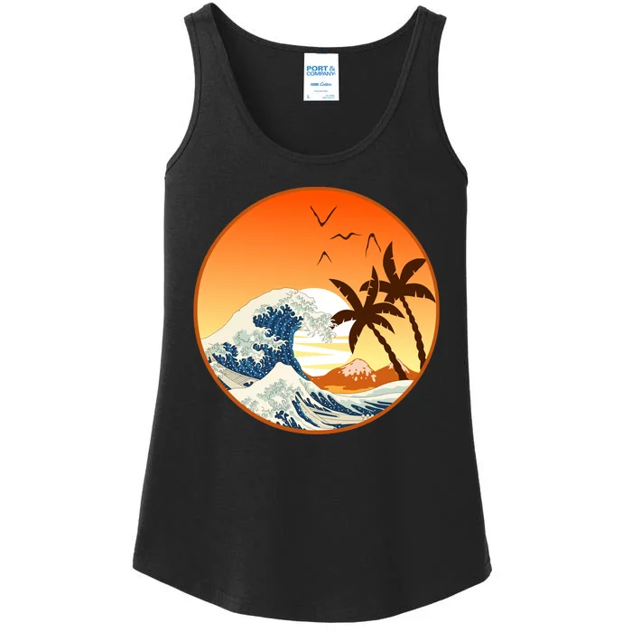 Great Wave Off Kanagawa Ladies Essential Tank