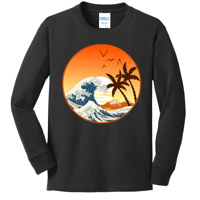 Great Wave Off Kanagawa Kids Long Sleeve Shirt