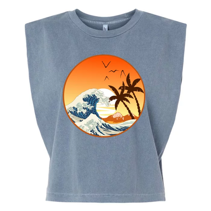 Great Wave Off Kanagawa Garment-Dyed Women's Muscle Tee