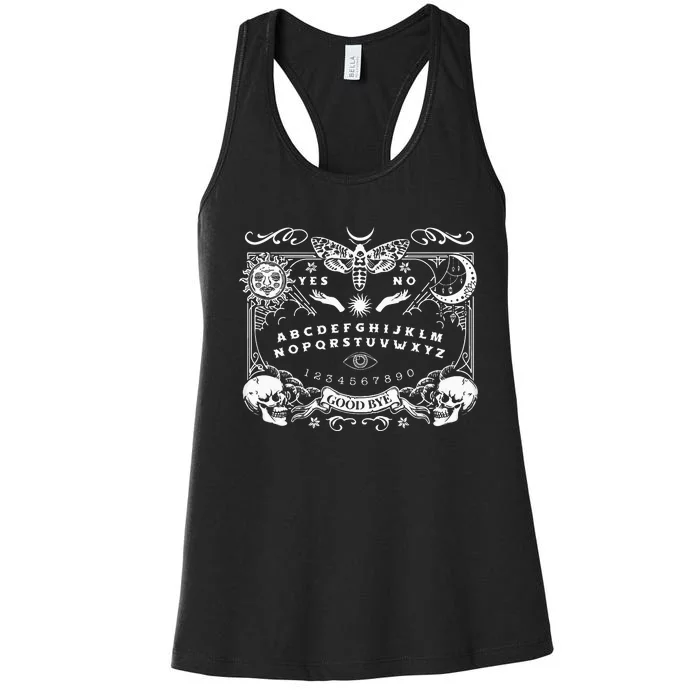 Gothic Witchcraft Occult Halloween Decorative Rib Women's Racerback Tank