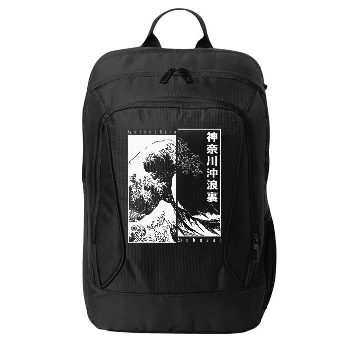 Great Wave Off Kanagawa Japanese Aesthetic Hokusai City Backpack