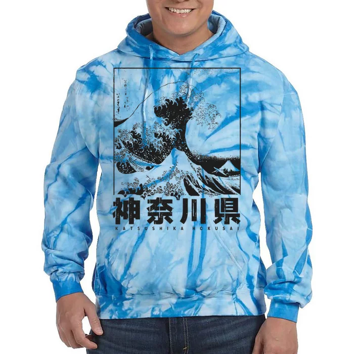 Great Wave Off Kanagawa Japan Aesthetic Japanese Art Tie Dye Hoodie