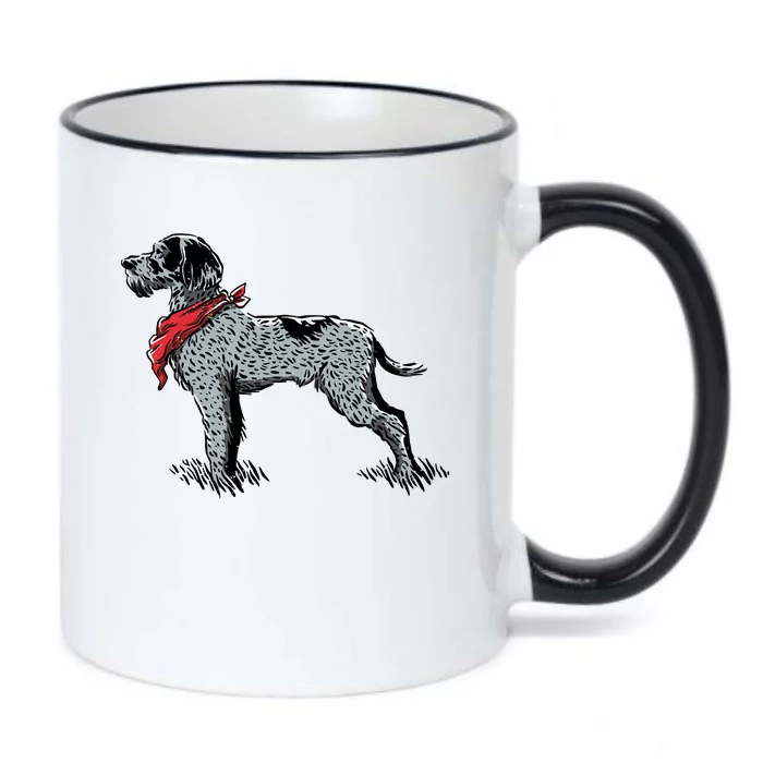 German Wirehaired Pointer Black Color Changing Mug