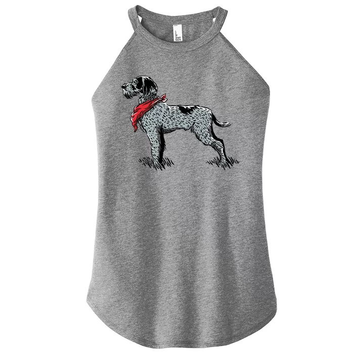 German Wirehaired Pointer Women’s Perfect Tri Rocker Tank