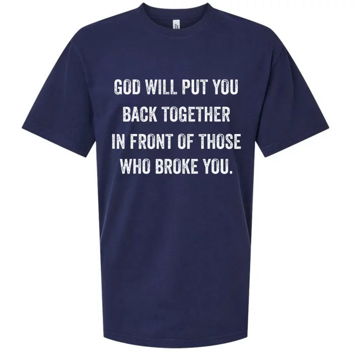 God Will Put You Back Together Sueded Cloud Jersey T-Shirt