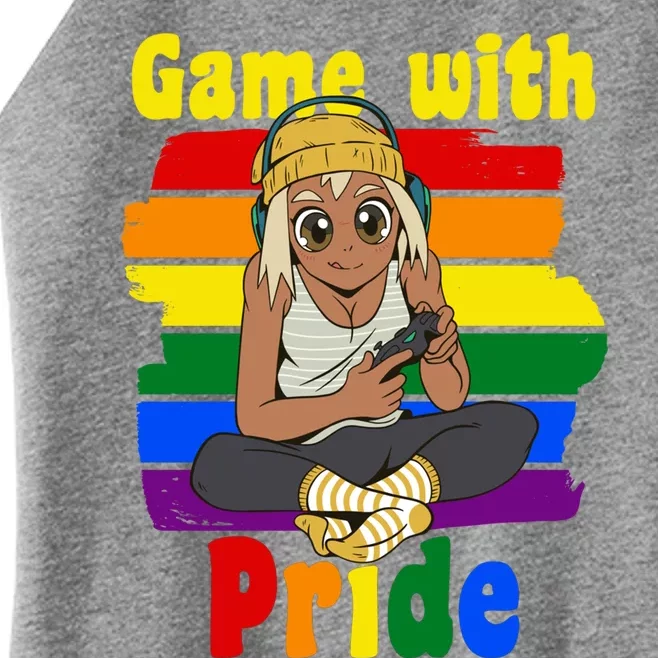 Game With Pride Gaymer Lesbian Gamer Gift Women’s Perfect Tri Rocker Tank