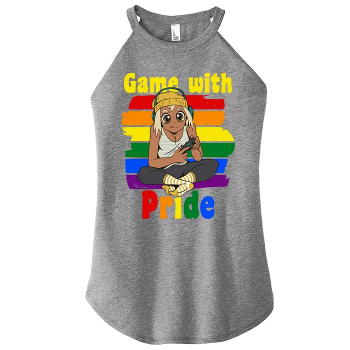 Game With Pride Gaymer Lesbian Gamer Gift Women’s Perfect Tri Rocker Tank