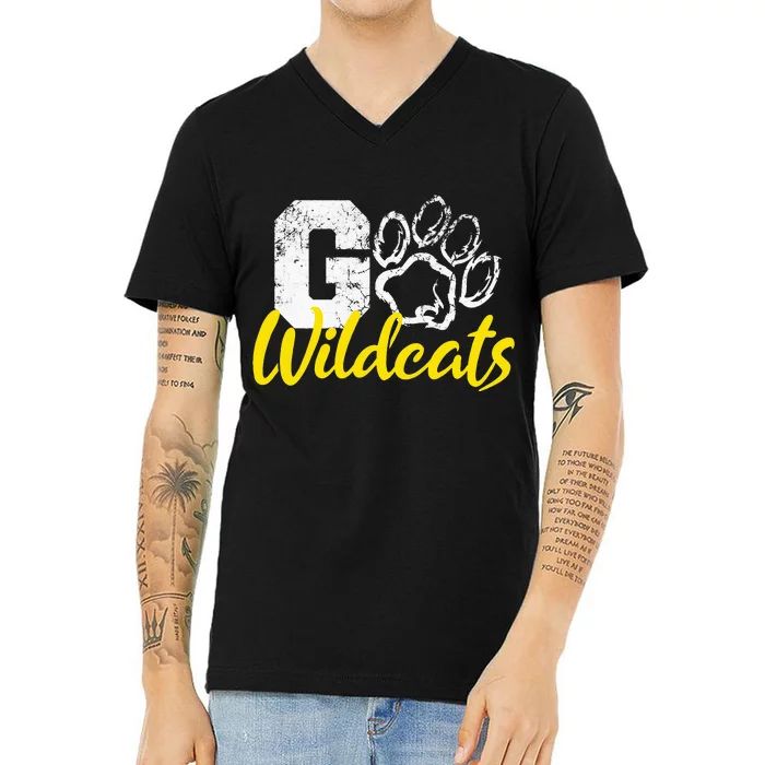 Go Wildcats Purple V-Neck T-Shirt