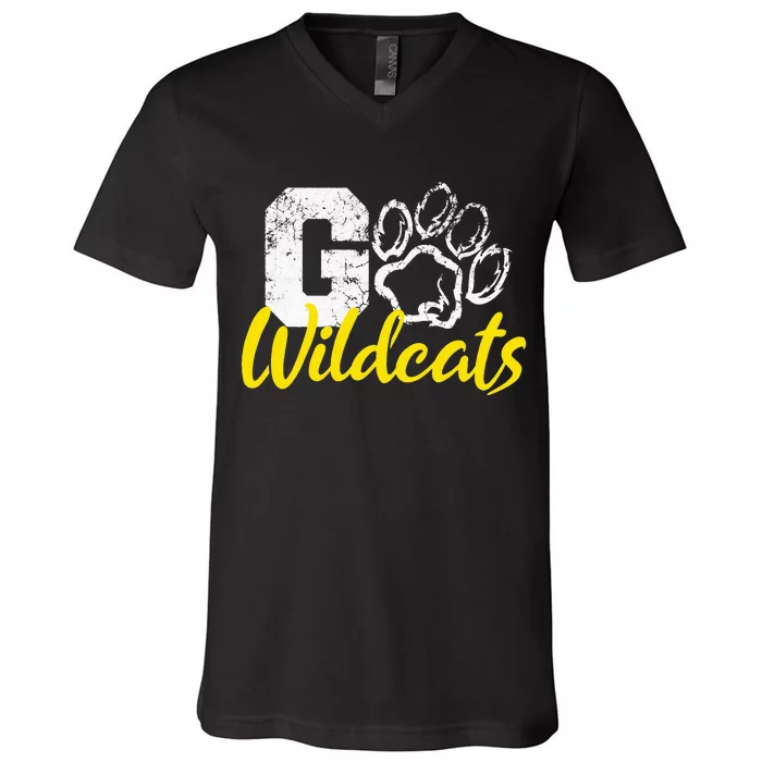 Go Wildcats Purple V-Neck T-Shirt