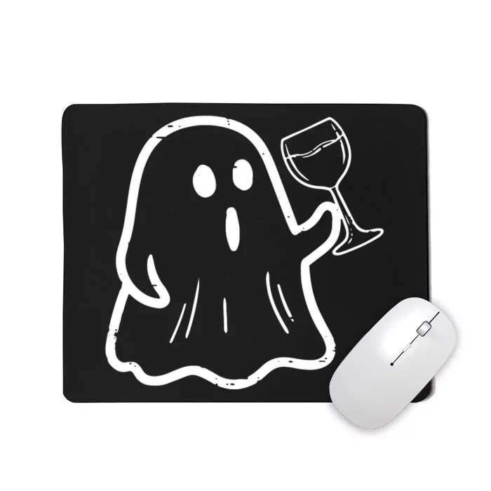 Ghost Wine Pocket Cute Hallowine Halloween Costume Women Mousepad