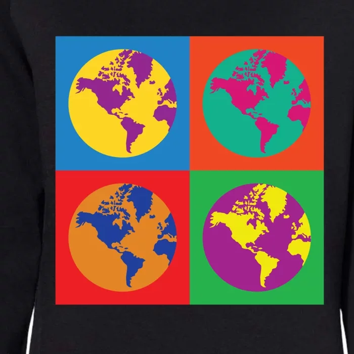 Global Warming Planet Earth Day Green Energy Pop Art Gift Womens California Wash Sweatshirt