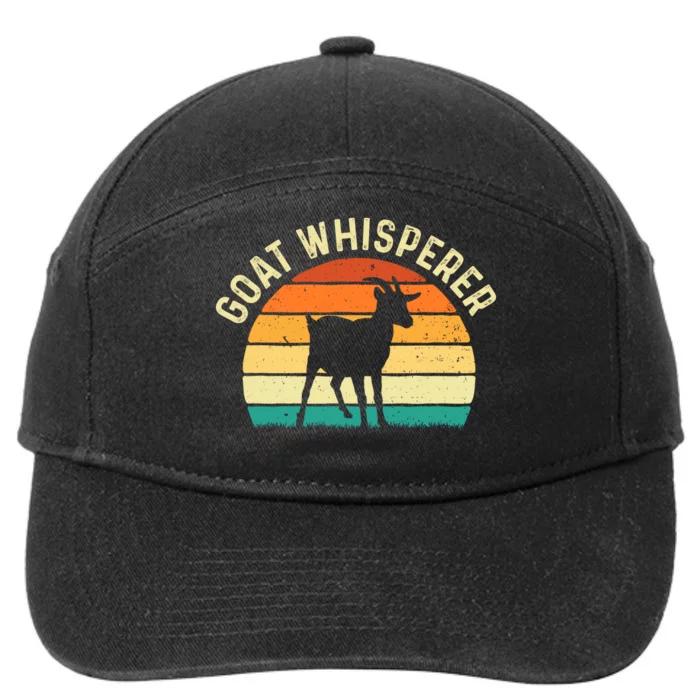 Goat Whisperer Retro Vintage Animal Lover Farmer Rancher 7-Panel Snapback Hat