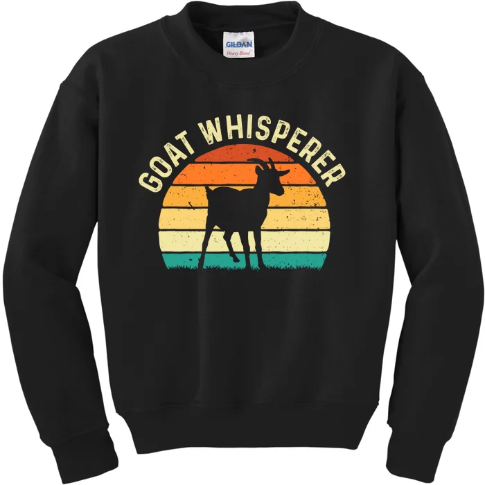 Goat Whisperer Retro Vintage Animal Lover Farmer Rancher Kids Sweatshirt