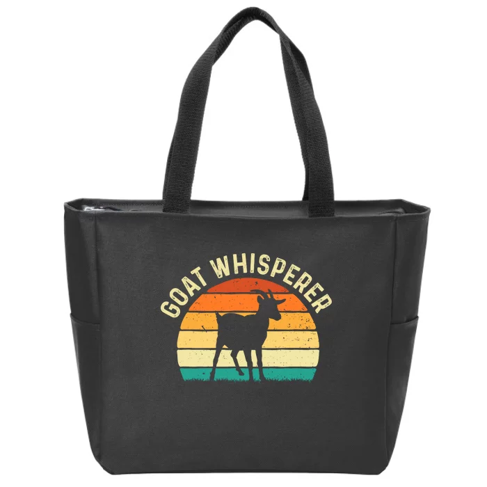 Goat Whisperer Retro Vintage Animal Lover Farmer Rancher Zip Tote Bag