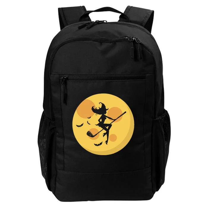 Golf Witch Riding Golf Stick Funny Halloween Golf Club Daily Commute Backpack