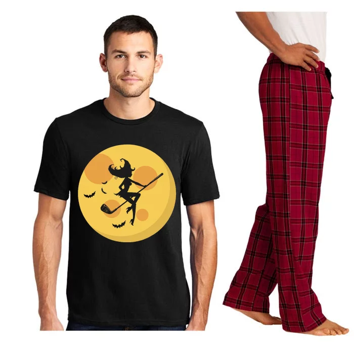 Golf Witch Riding Golf Stick Funny Halloween Golf Club Pajama Set