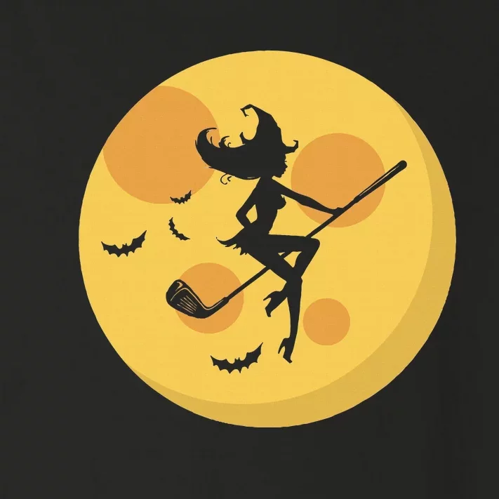 Golf Witch Riding Golf Stick Funny Halloween Golf Club Toddler Long Sleeve Shirt