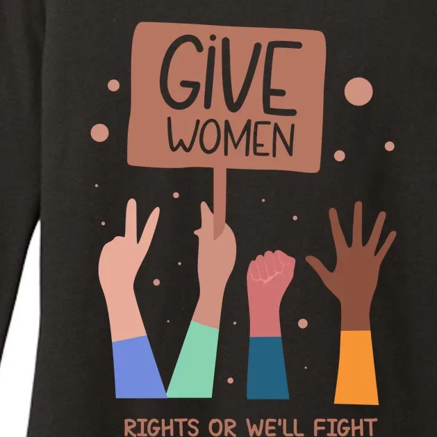 Give Women Rights Womens CVC Long Sleeve Shirt