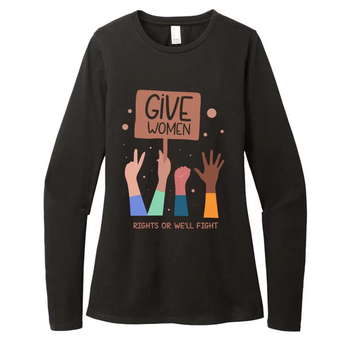 Give Women Rights Womens CVC Long Sleeve Shirt