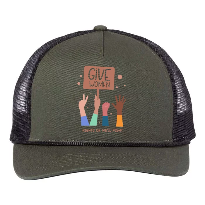 Give Women Rights Retro Rope Trucker Hat Cap