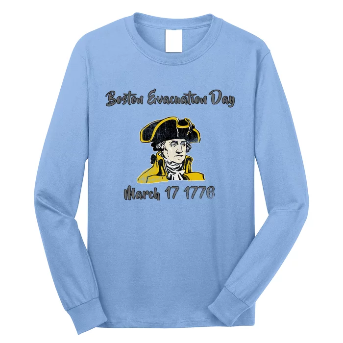 George Washington Revolutionary War Boston Evacauation Day Gift Long Sleeve Shirt