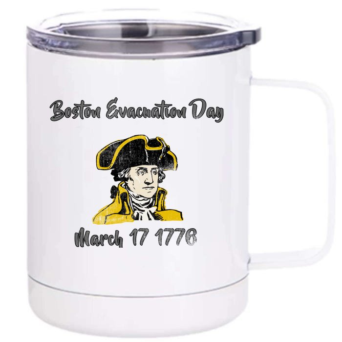 George Washington Revolutionary War Boston Evacauation Day Gift Front & Back 12oz Stainless Steel Tumbler Cup