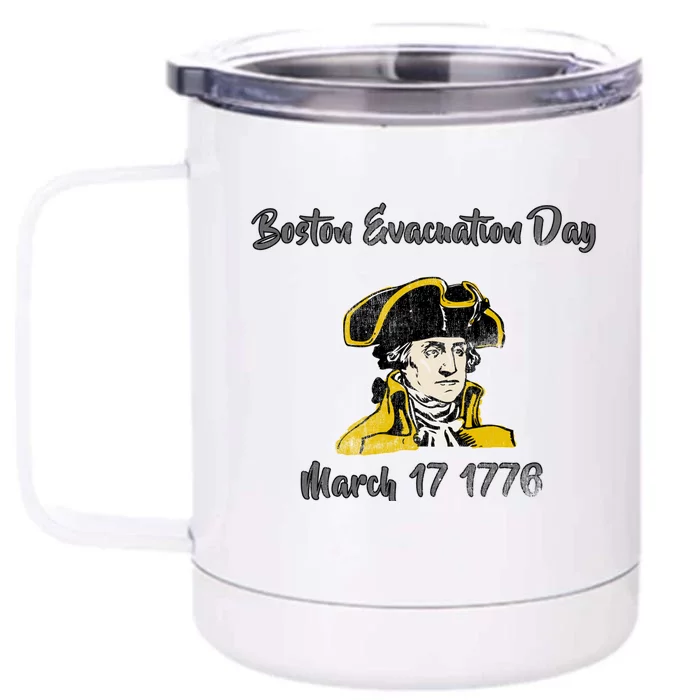 George Washington Revolutionary War Boston Evacauation Day Gift Front & Back 12oz Stainless Steel Tumbler Cup