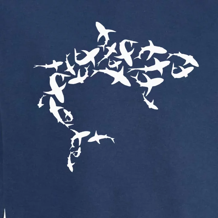 Great White Shark Lover Marine Biology Animal Science Garment-Dyed Sweatshirt