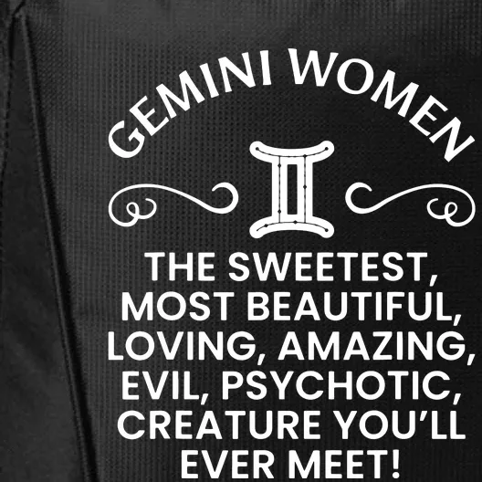 Gemini Women Sweetest Beautiful Funny Gemini Zodiac Signs City Backpack