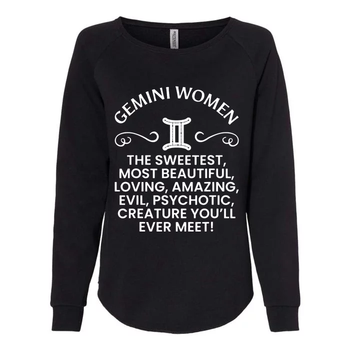 Gemini Women Sweetest Beautiful Funny Gemini Zodiac Signs Womens California Wash Sweatshirt