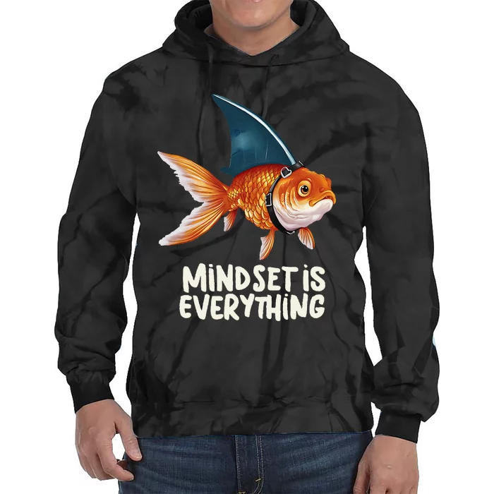 Goldfish With Shark Fin Costume Illustration Tie Dye Hoodie