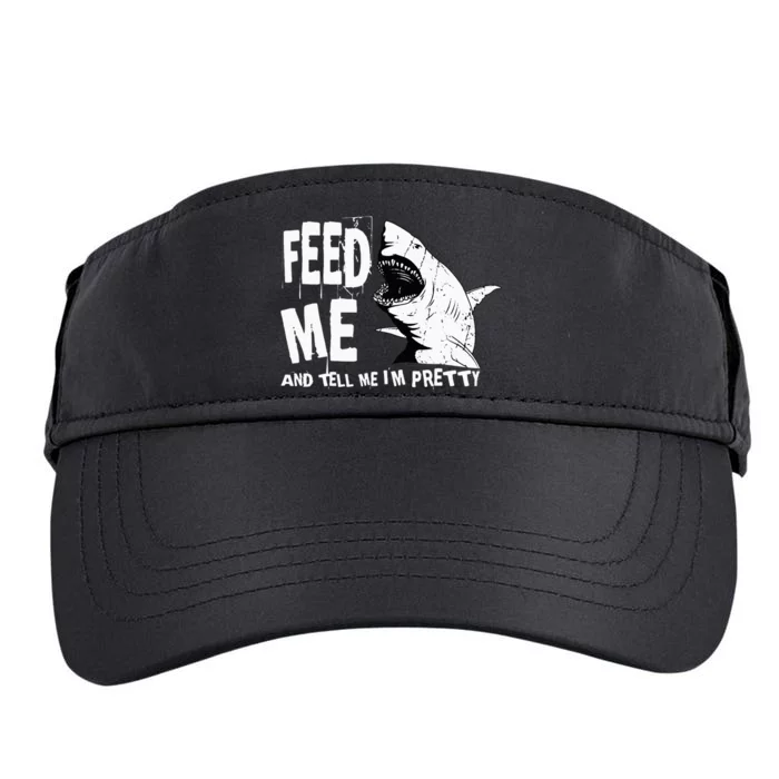 Great White Shark Feed Me Largest Predator Ocean Biologists Adult Drive Performance Visor