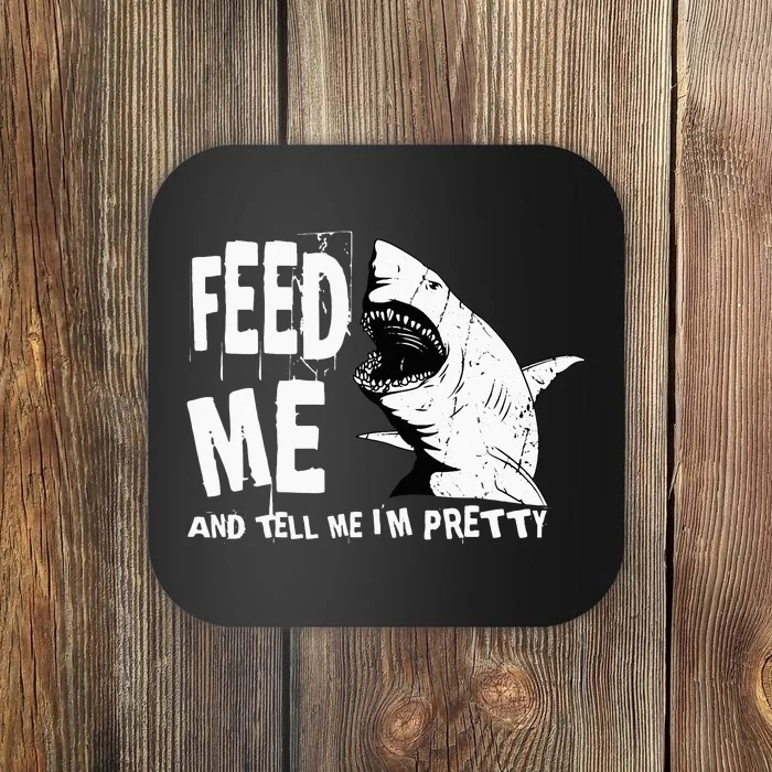 Great White Shark Feed Me Largest Predator Ocean Biologists Coaster