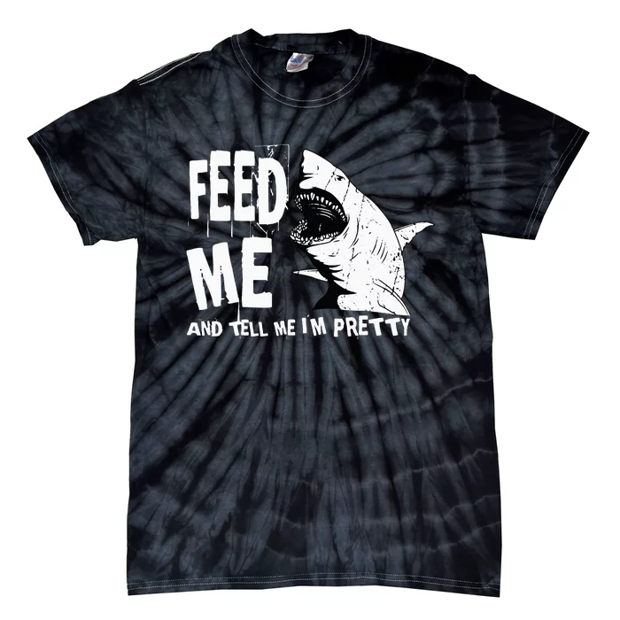 Great White Shark Feed Me Largest Predator Ocean Biologists Tie-Dye T-Shirt