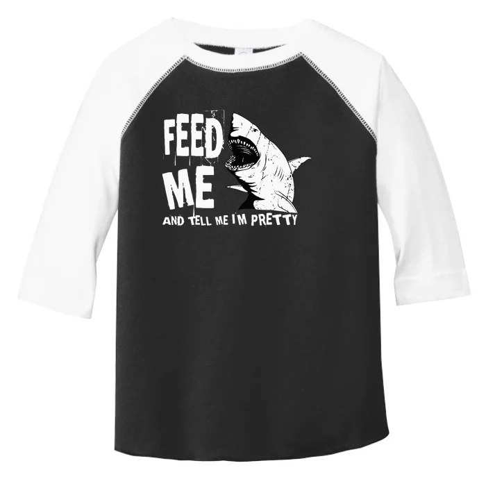 Great White Shark Feed Me Largest Predator Ocean Biologists Toddler Fine Jersey T-Shirt