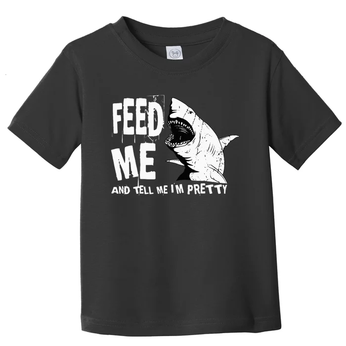 Great White Shark Feed Me Largest Predator Ocean Biologists Toddler T-Shirt