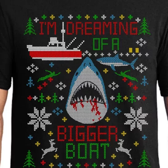 Great White Shark Fishing Ugly Christmas Sweater Party Gift Pajama Set