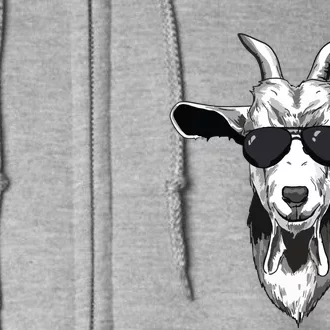 Goat With Sunglasses Full Zip Hoodie