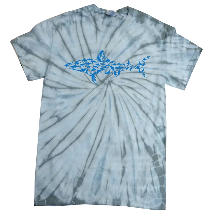 Great White Shark Sharks Silhouette Shark Fish White Shark Tie-Dye T-Shirt