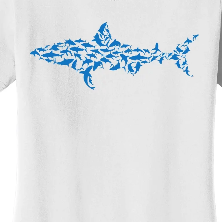 Great White Shark Sharks Silhouette Shark Fish White Shark Women's T-Shirt